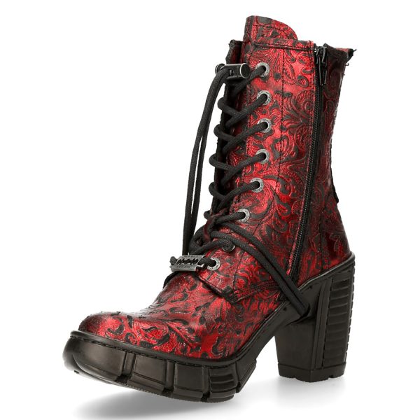 Authentic Original licence Bottines New Rock Trail En Cuir Vegan Vintage Flower… 5