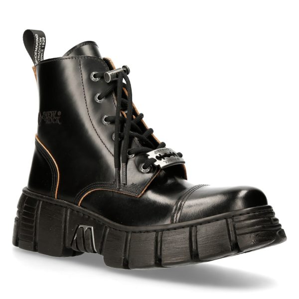 Bottines New Rock Wall Antik Noires magasin en ligne france 3