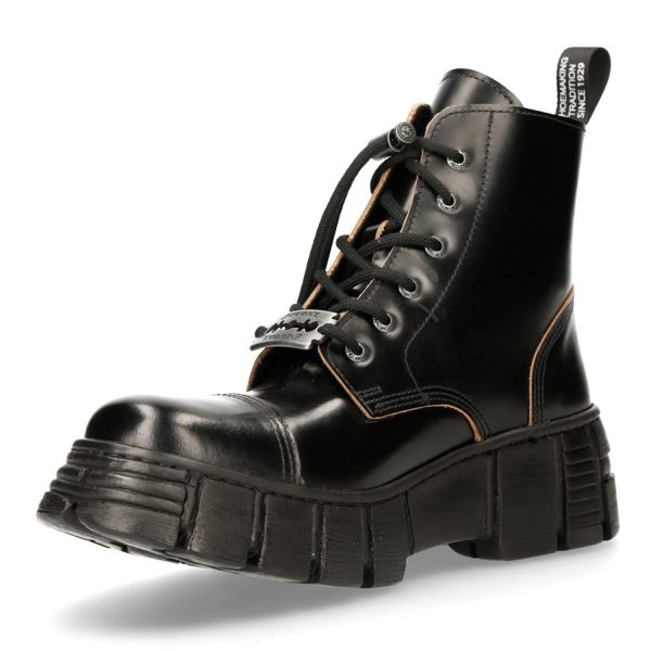 Bottines New Rock Wall Antik Noires magasin en ligne france 5