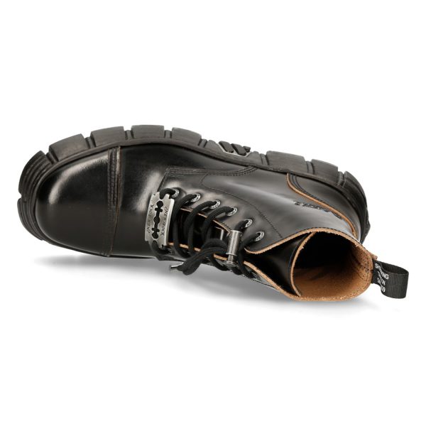 Bottines New Rock Wall Antik Noires magasin en ligne france 8