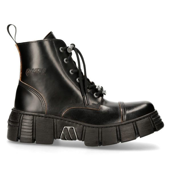 Bottines New Rock Wall Antik Noires magasin en ligne france 1