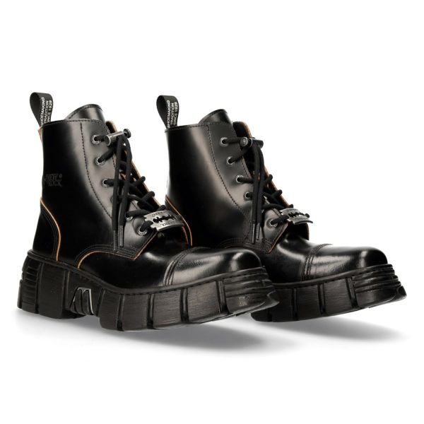 Bottines New Rock Wall Antik Noires magasin en ligne france 9