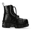 Bottines New Rock Wall En Cuir Noir magasin 28