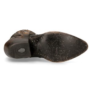 Bottines New Rock West En Cuir Couleur Cuivre authentiques 20