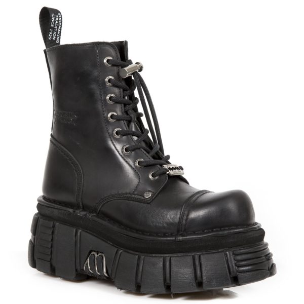 Bottines Plateformes New Rock Newmili En Cuir Noir Couleurs variées 3