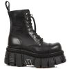 Bottines Plateformes New Rock Newmili En Cuir Noir Couleurs variées 23