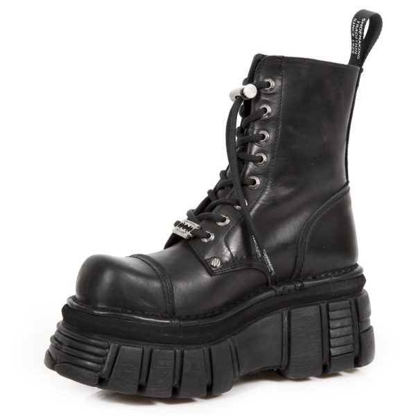 Bottines Plateformes New Rock Newmili En Cuir Noir Couleurs variées 5