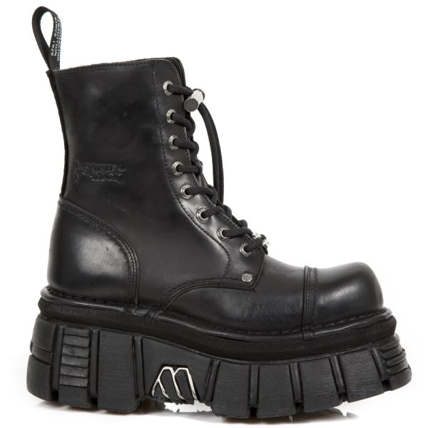 Bottines Plateformes New Rock Newmili En Cuir Noir Couleurs variées 1