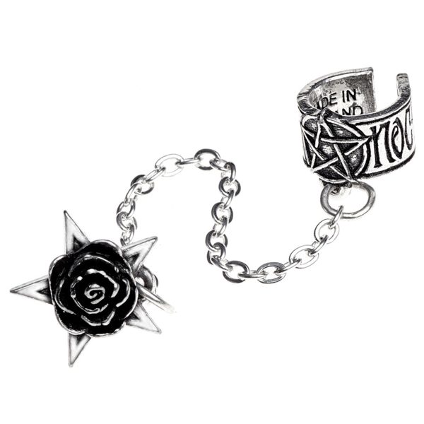 ALCHEMY GOTHIC Boucle D’Oreille ‘Rosa Nocta’ comparez les prix 4