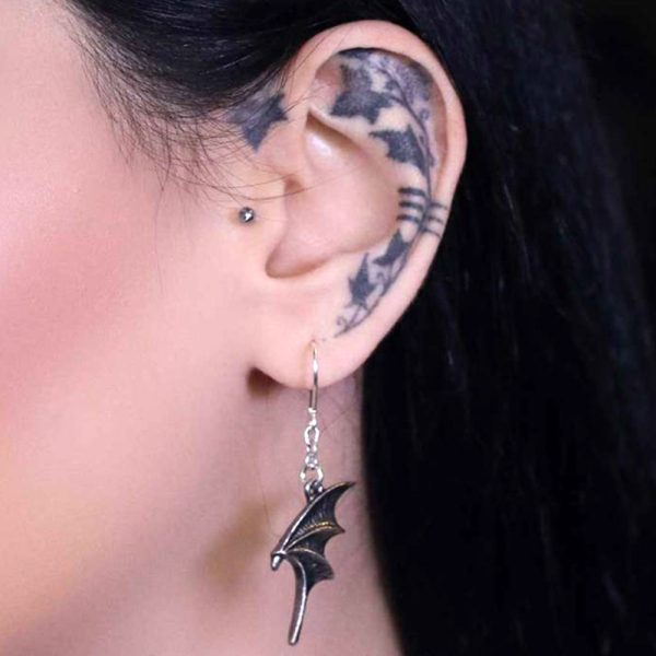 ALCHEMY GOTHIC Boucles D’Oreilles ‘A Night With Goethe’ Distributeur Officiel 3