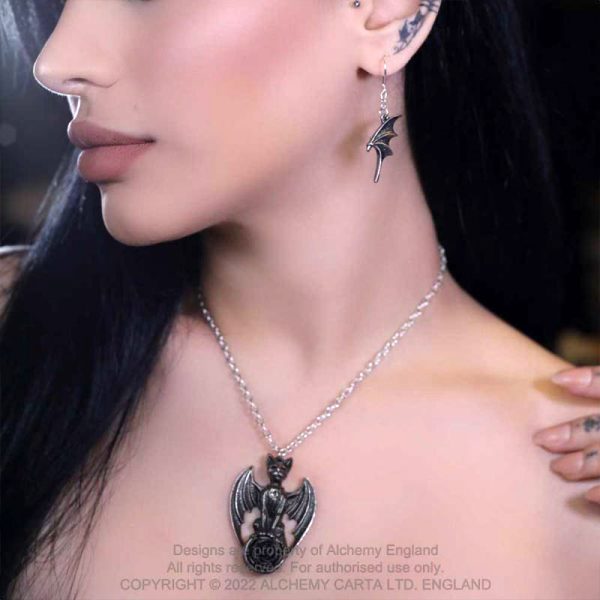 ALCHEMY GOTHIC Boucles D’Oreilles ‘A Night With Goethe’ Distributeur Officiel 4