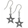 outlet soldes ALCHEMY GOTHIC Boucles D’Oreilles ‘Black Star’ 13
