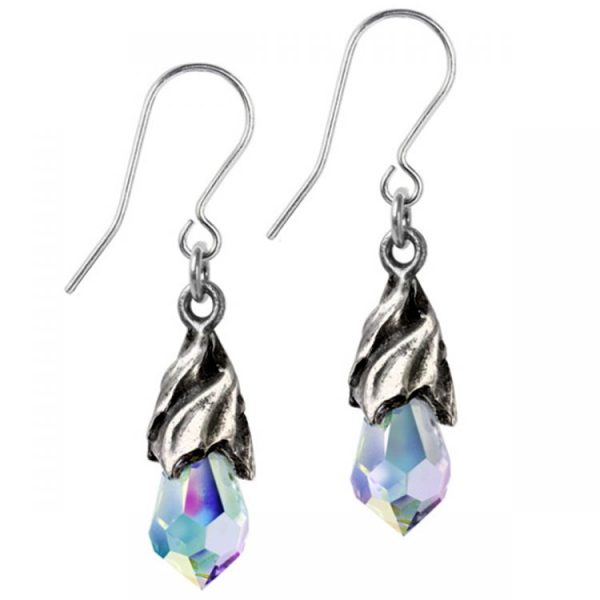Nouveau ALCHEMY GOTHIC Boucles D’Oreilles ‘Empyrean Tear’ Cristal 1