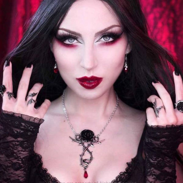 ALCHEMY GOTHIC Boucles D’Oreilles ‘Empyrean Tear’ Rouges magasin 4
