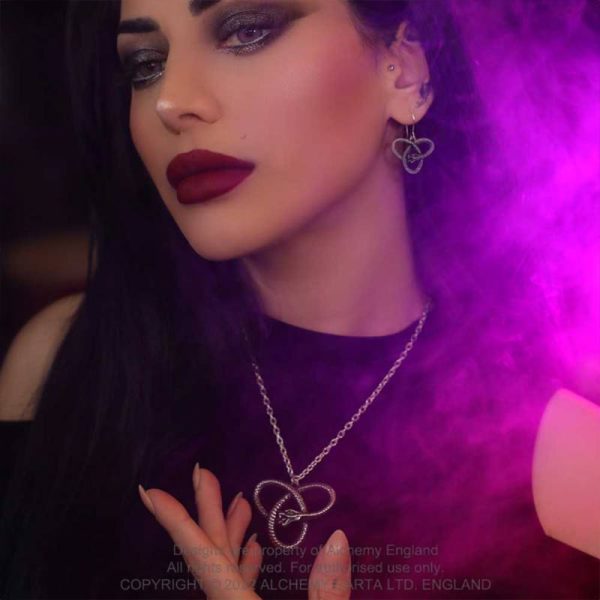 ALCHEMY GOTHIC Boucles D’Oreilles ‘Eve’s Triquetra’ marque moins cher 4