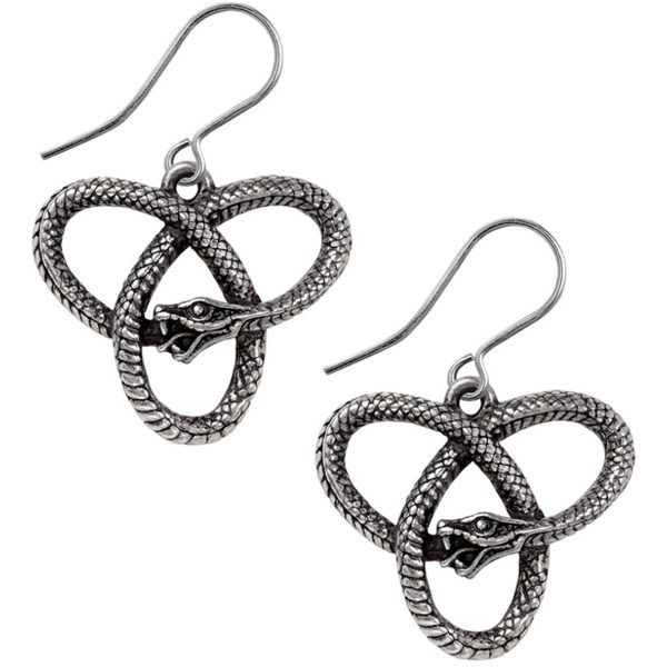 ALCHEMY GOTHIC Boucles D’Oreilles ‘Eve’s Triquetra’ marque moins cher 1