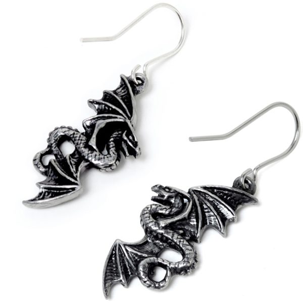 mode pas cher ALCHEMY GOTHIC Boucles D’Oreilles ‘Flight Of Airus’ 3