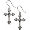 boutique en france ALCHEMY GOTHIC Boucles D’Oreilles ‘Gothic Devotion Crosses’ 8