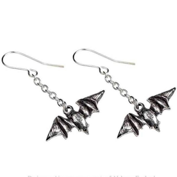 ALCHEMY GOTHIC Boucles D’Oreilles ‘Kiss The Night’ achat pas cher 3