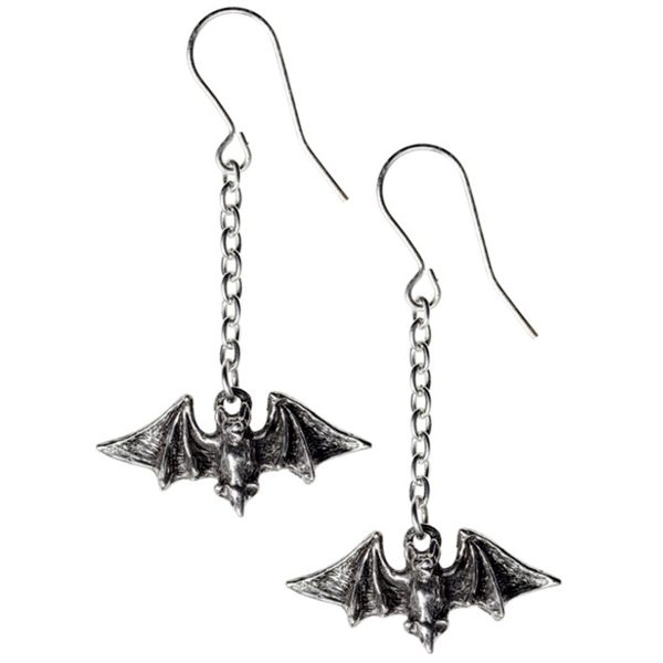 ALCHEMY GOTHIC Boucles D’Oreilles ‘Kiss The Night’ achat pas cher 1