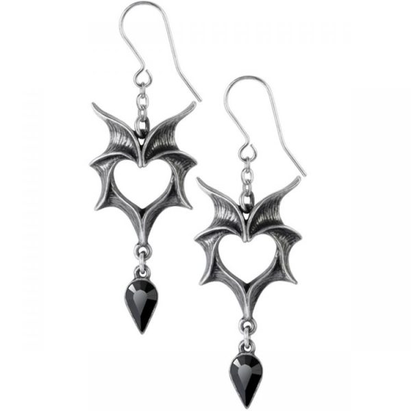 grande qualité ALCHEMY GOTHIC Boucles D’Oreilles ‘Love Bats’ 1