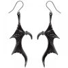 ALCHEMY GOTHIC Boucles D’Oreilles ‘Wings Of Midnight’ mode pas cher 8