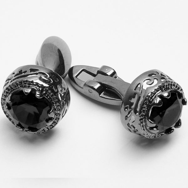 PUNK RAVE Boutons De Manchettes ‘Lestat’ Noirs Achat 3