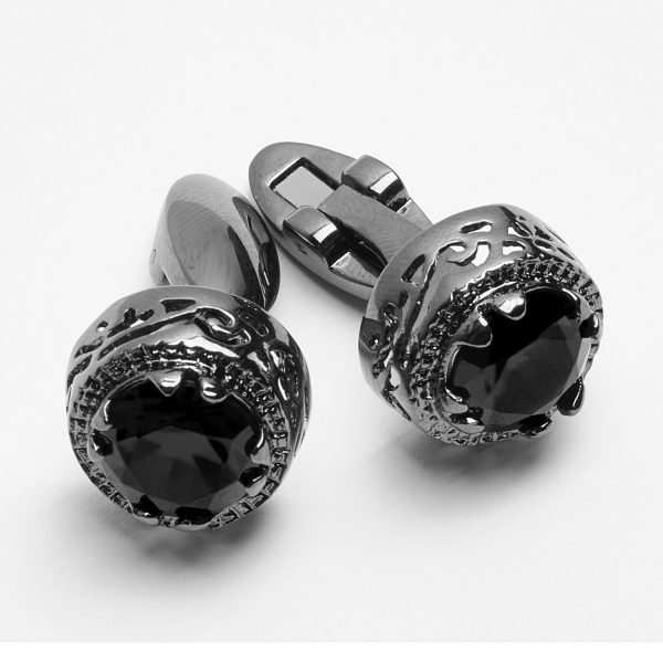 PUNK RAVE Boutons De Manchettes ‘Lestat’ Noirs Achat 1