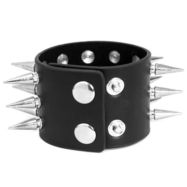 DEVIL FASHION Bracelet à Spikes ‘Social Debris’ Noir exclusivement disponibles 7