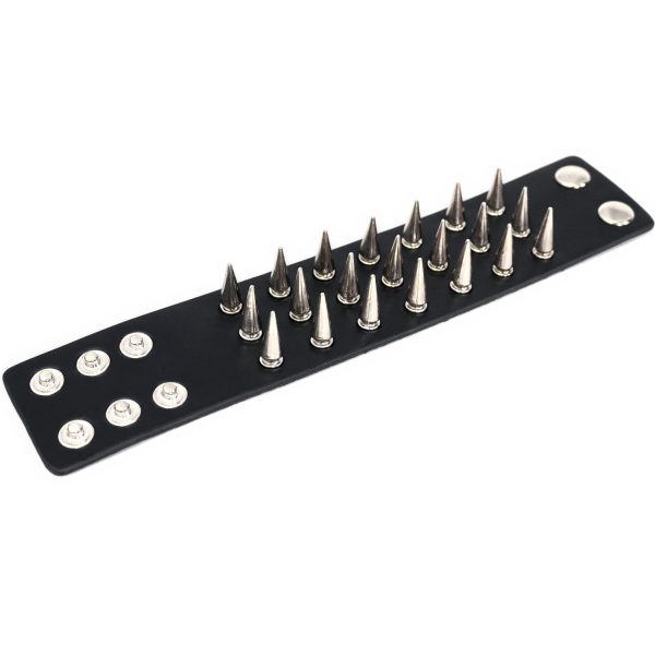 DEVIL FASHION Bracelet à Spikes ‘Social Debris’ Noir exclusivement disponibles 8