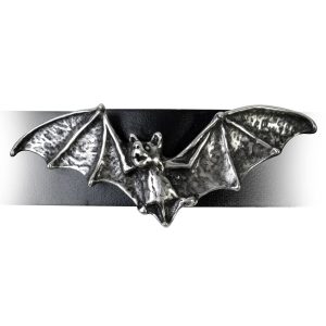 ALCHEMY GOTHIC Bracelet ‘Desmodus’ En Cuir Noir à prix promos 7