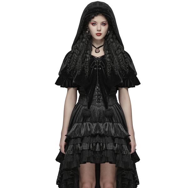 Pyon Pyon Cape Boléro Gothic Lolita à Capuche ‘Black Fairy’ Boutique officielle 3