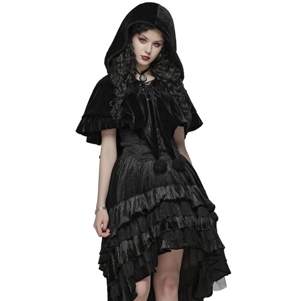 Pyon Pyon Cape Boléro Gothic Lolita à Capuche ‘Black Fairy’ Boutique officielle 5