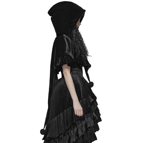 Pyon Pyon Cape Boléro Gothic Lolita à Capuche ‘Black Fairy’ Boutique officielle 6