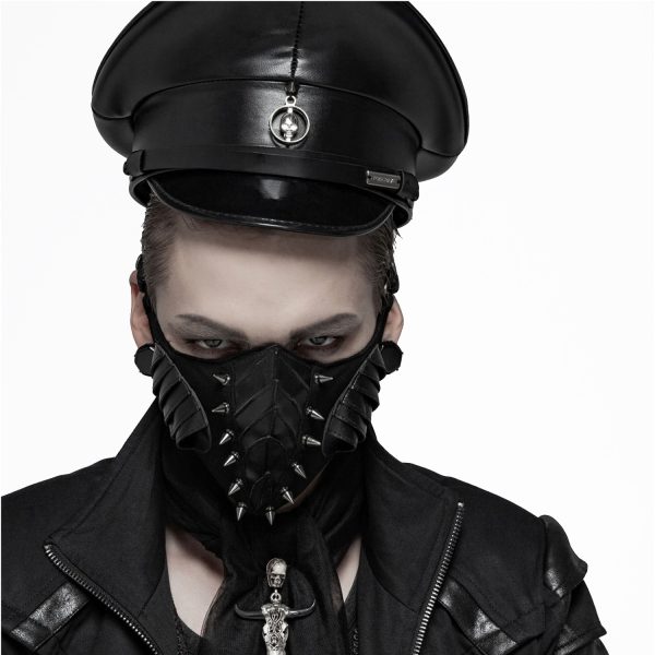 PUNK RAVE Casquette Gothique ‘Militia’ Noire mode pas chere 3
