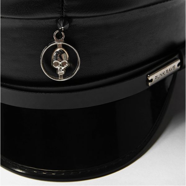 PUNK RAVE Casquette Gothique ‘Militia’ Noire mode pas chere 12