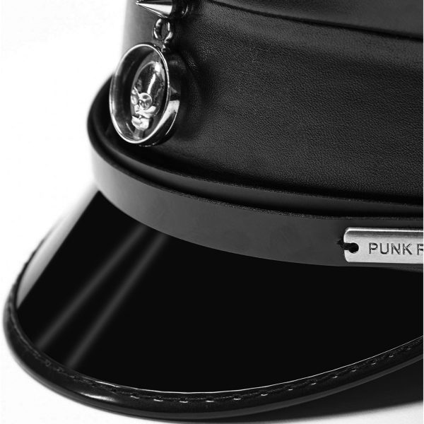 PUNK RAVE Casquette Gothique ‘Militia’ Noire mode pas chere 13