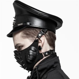 PUNK RAVE Casquette Gothique ‘Militia’ Noire mode pas chere 19