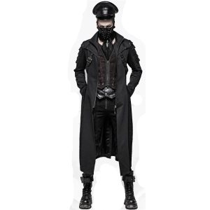 PUNK RAVE Casquette Gothique ‘Militia’ Noire mode pas chere 29
