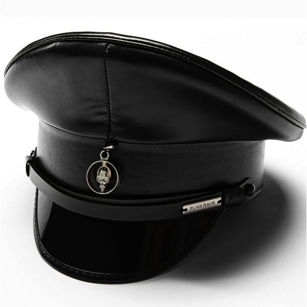PUNK RAVE Casquette Gothique ‘Militia’ Noire mode pas chere 10