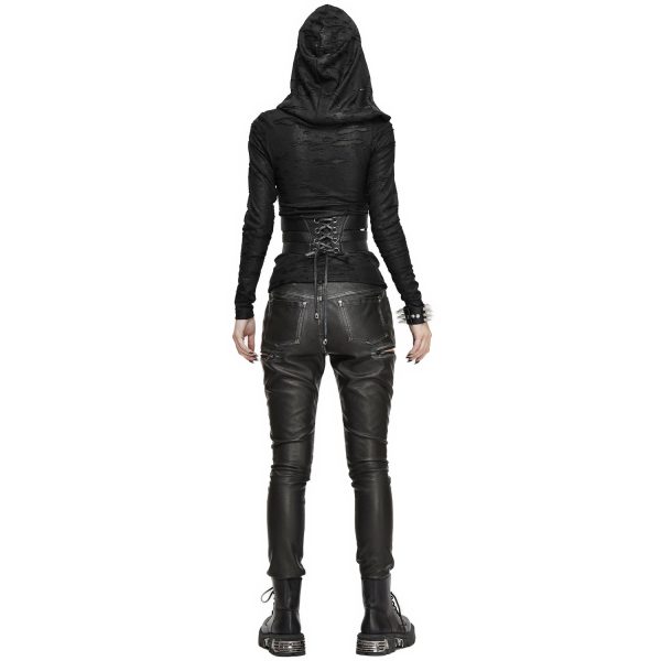 DEVIL FASHION Ceinture ‘Badriyah’ En Simili Cuir Noir Achat 5