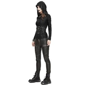 DEVIL FASHION Ceinture ‘Badriyah’ En Simili Cuir Noir Achat 26