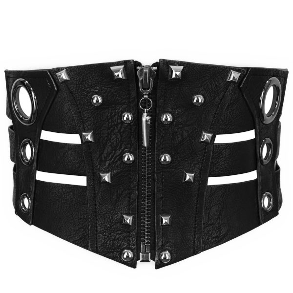 DEVIL FASHION Ceinture ‘Badriyah’ En Simili Cuir Noir Achat 1