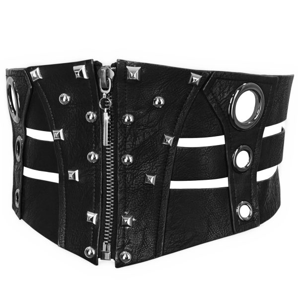 DEVIL FASHION Ceinture ‘Badriyah’ En Simili Cuir Noir Achat 10