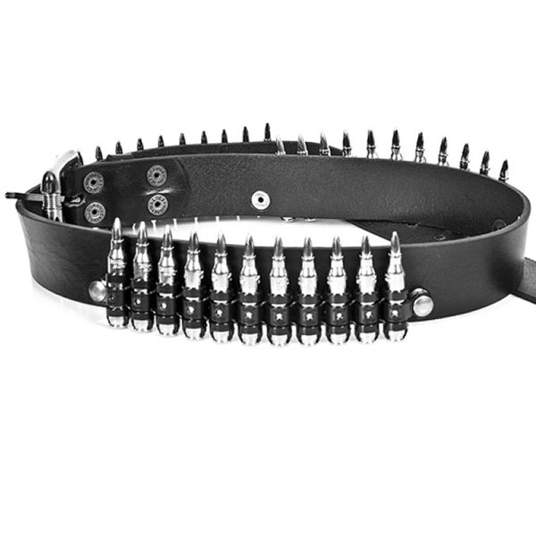 NEW ROCK Ceinture ‘Bullets’ En Cuir Noir mode 3