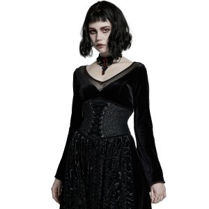 PUNK RAVE Ceinture Corset Pour Femmes ‘Cyrielle’ Noire vente pas cher en ligne 17
