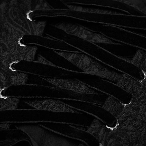 PUNK RAVE Ceinture Corset Pour Femmes ‘Cyrielle’ Noire vente pas cher en ligne 13