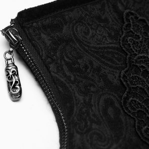 PUNK RAVE Ceinture Corset Pour Femmes ‘Cyrielle’ Noire vente pas cher en ligne 39