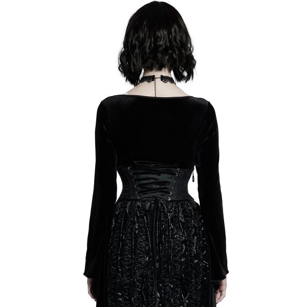 PUNK RAVE Ceinture Corset Pour Femmes ‘Cyrielle’ Noire vente pas cher en ligne 4