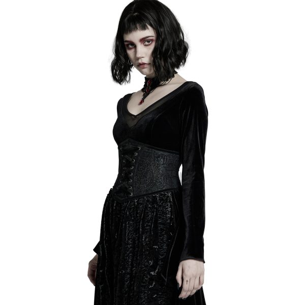PUNK RAVE Ceinture Corset Pour Femmes ‘Cyrielle’ Noire vente pas cher en ligne 5